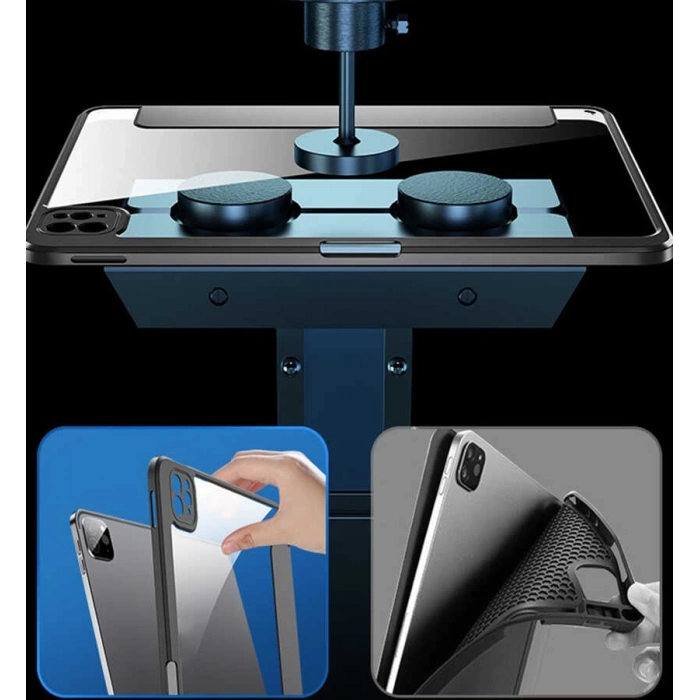 Apple iPad Pro 12.9 2021 (5.Nesil) Kılıf Zore Nort Arkası Şeffaf Standlı Kılıf