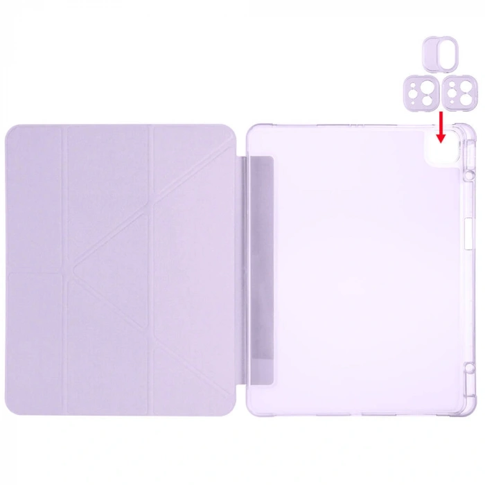 Apple iPad Pro 13 2025 M5 Kılıf Zore Tri Folding Kalem Bölmeli Standlı Kılıf