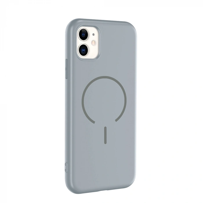 Apple iPhone 11 Kılıf M-safe Şarj Özellikli Zore Meta Kapak