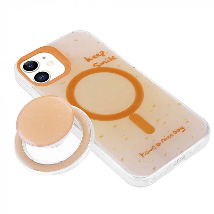 Apple iPhone 11 Kılıf M-safe Şarj Özellikli Tak-Çıkar Pop Soketli Zore Tiktok Kapak