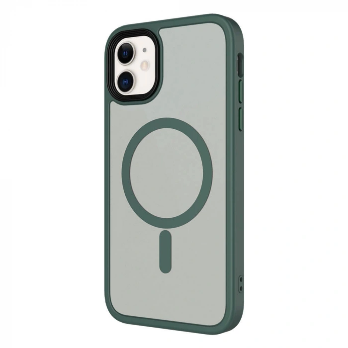 Apple iPhone 11 Kılıf Mat Arka Yüzey Wireless Şarj Özellikli Zore Flet M-safe Kapak