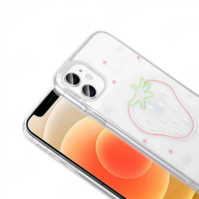 Apple iPhone 11 Kılıf Şeffaf Figürlü Zore Folk Sert Kapak