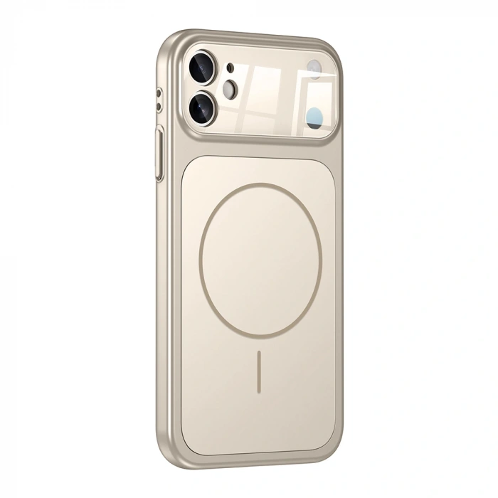 Apple iPhone 11 Kılıf Zore M-Safe Şarj Özellikli Kamera Korumalı Formen Kapak