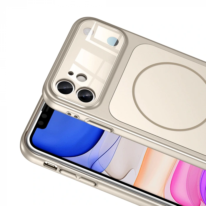 Apple iPhone 11 Kılıf Zore M-Safe Şarj Özellikli Kamera Korumalı Formen Kapak