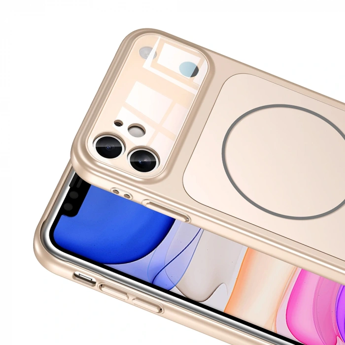 Apple iPhone 11 Kılıf Zore M-Safe Şarj Özellikli Kamera Korumalı Formen Kapak