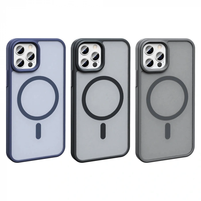 Apple iPhone 12 Pro Kılıf M-safe Şarj Özellikli Mat Arka Yüzey Zore Sio Kapak