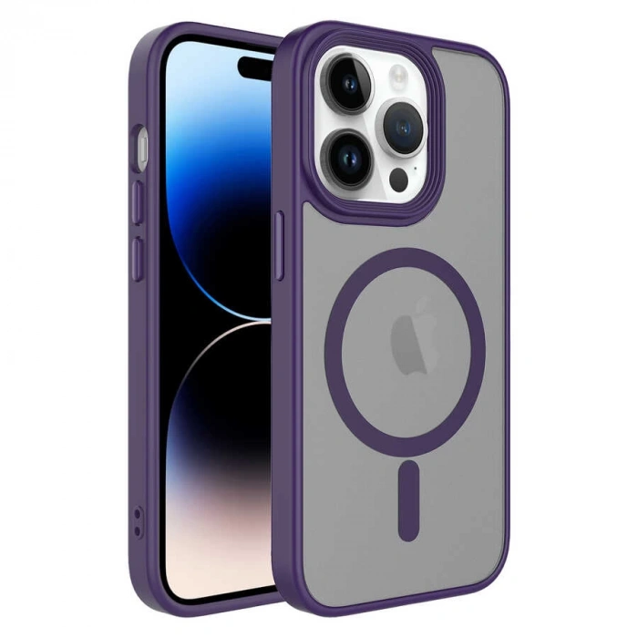 Apple iPhone 12 Pro Kılıf Mat Arka Yüzey Wireless Şarj Özellikli Zore Flet M-safe Kapak