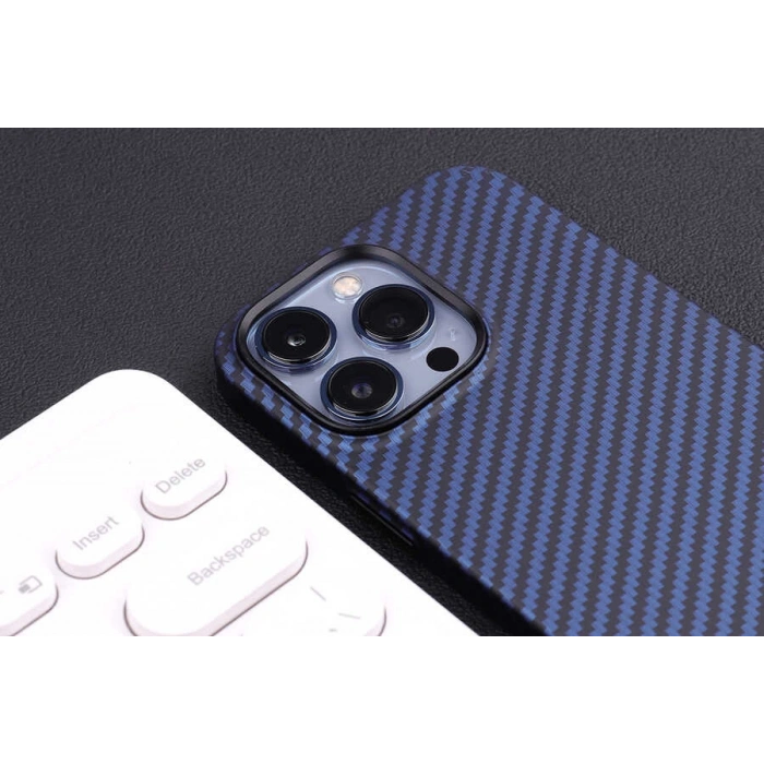 Apple iPhone 12 Pro Max Kılıf Karbon Fiber Tasarımlı Zore Karbono Kapak