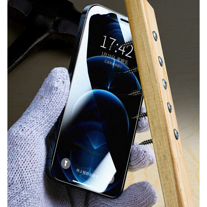 Apple iPhone 12 Pro Zore Rika Premium Privacy Temperli Cam Ekran Koruyucu