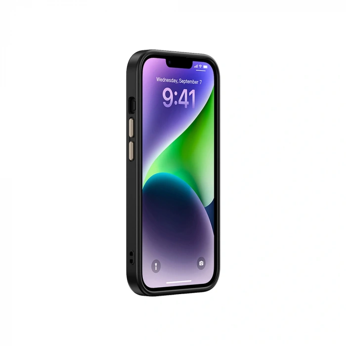 Apple iPhone 13 Kılıf M-safe Şarj Özellikli Karbon Fiber Görünümlü Zore Antina Kapak