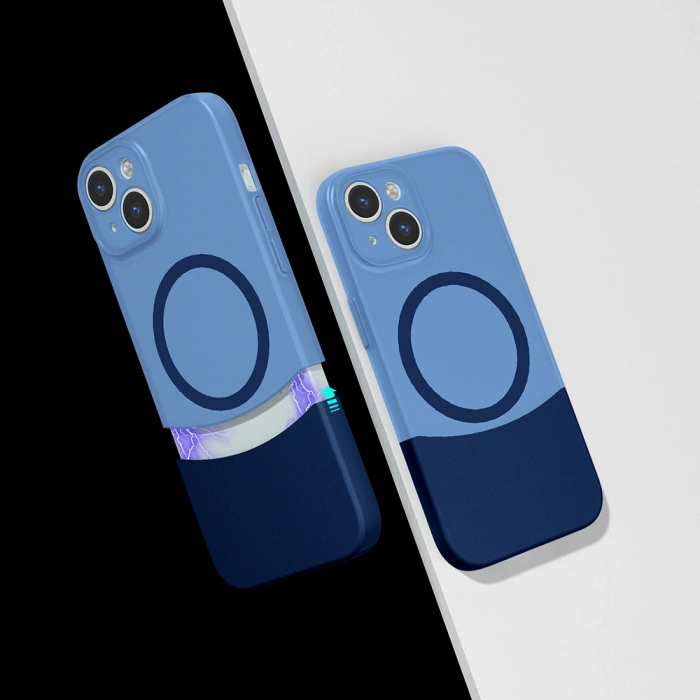 Apple iPhone 13 Kılıf M-Safe Şarj Özellikli Mıknatıslı Zore Duble Kapak