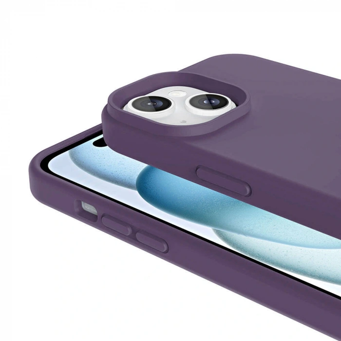 Apple iPhone 13 Kılıf M-safe Şarj Özellikli Sıvı Teknolojili Silinebilir Sert Zore Kivi Kapak