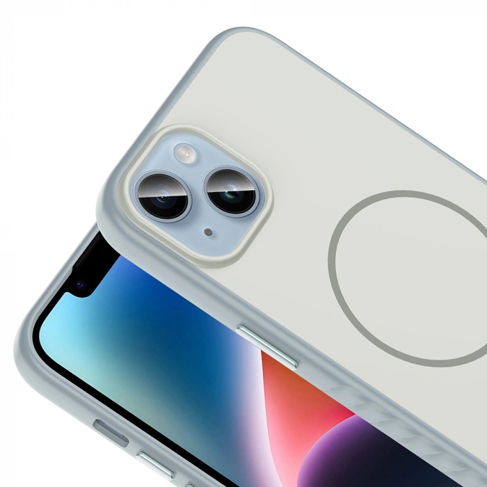 Apple iPhone 13 Kılıf M-safe Şarj Özellikli Zore Tea Kapak