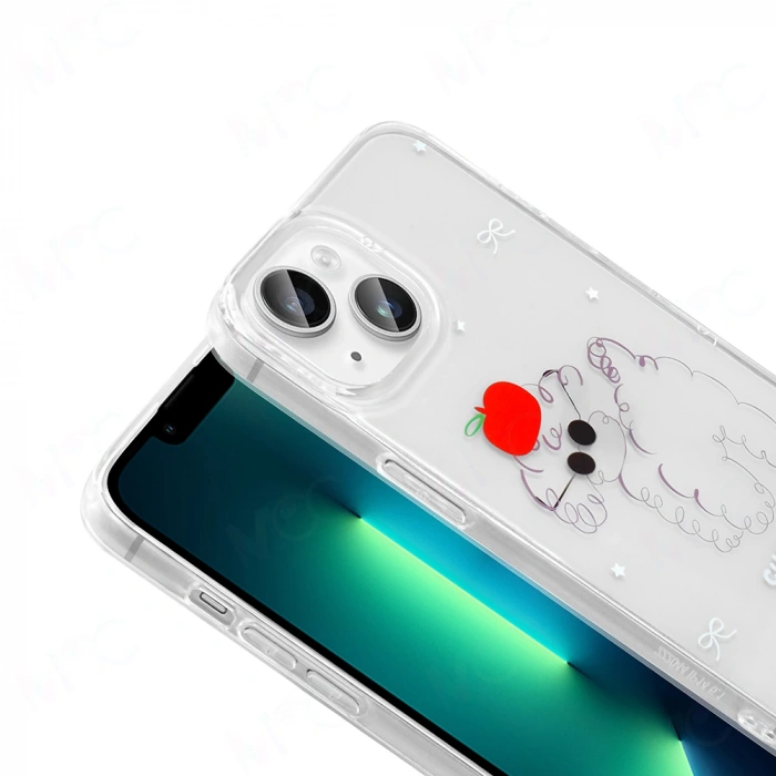 Apple iPhone 13 Kılıf Şeffaf Figürlü Zore Folk Sert Kapak