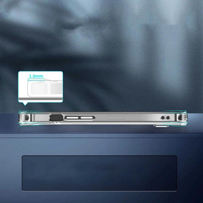 Apple iPhone 13 Kılıf Standlı Şeffaf Silikon Zore L-Stand Kapak