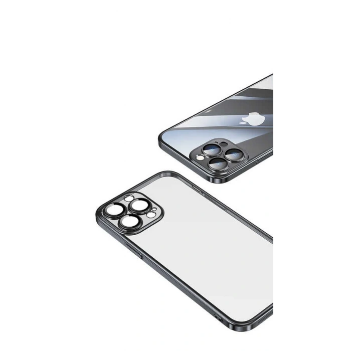 Apple iPhone 13 Pro Kılıf Sert PC Renkli Çerçeveli Zore Riksos Kapak