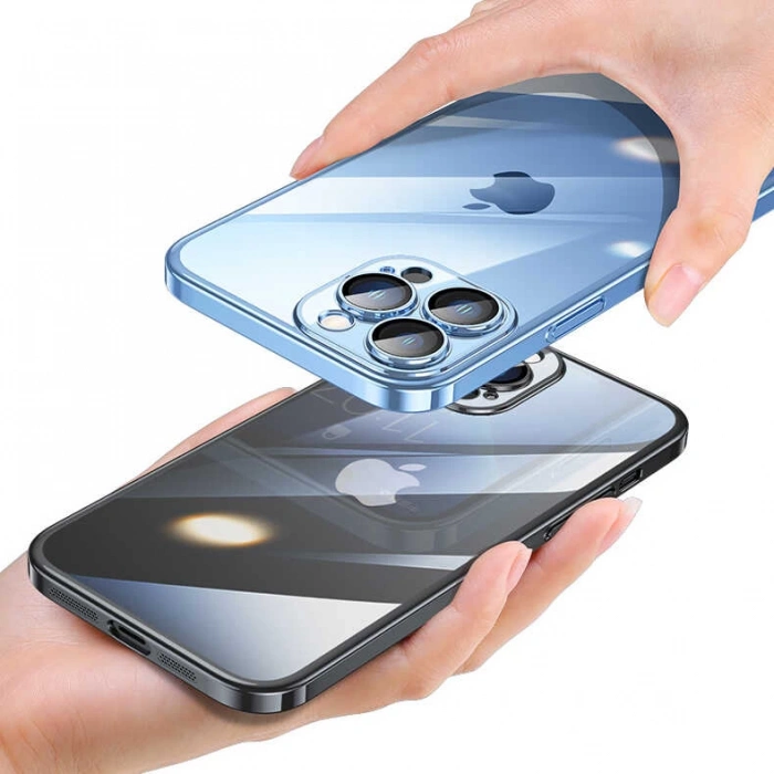 Apple iPhone 13 Pro Max Kılıf Sert PC Renkli Çerçeveli Zore Riksos Kapak