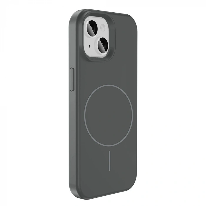 Apple iPhone 14 Kılıf M-safe Şarj Özellikli Sıvı Teknolojili Silinebilir Sert Zore Kivi Kapak