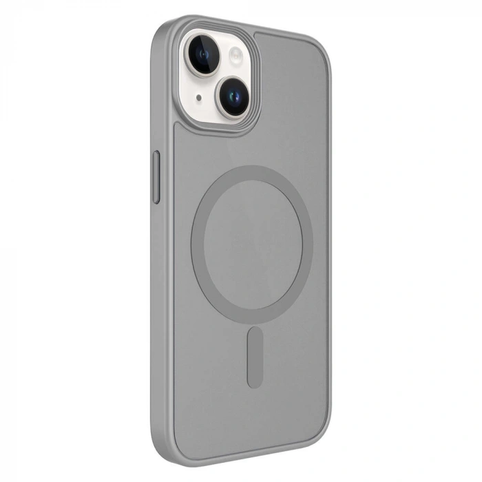 Apple iPhone 14 Kılıf Mat Arka Yüzey Wireless Şarj Özellikli Zore Flet M-safe Kapak