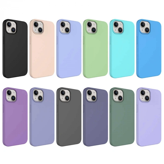 Apple iPhone 14 Plus Kılıf Sıvı Teknolojili Silinebilir Sert Zore Kivi Kapak