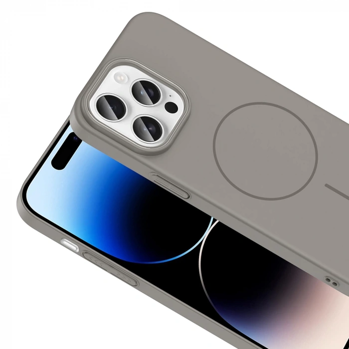 Apple iPhone 14 Pro Max Kılıf M-safe Şarj Özellikli Zore Ruby Sert Kapak