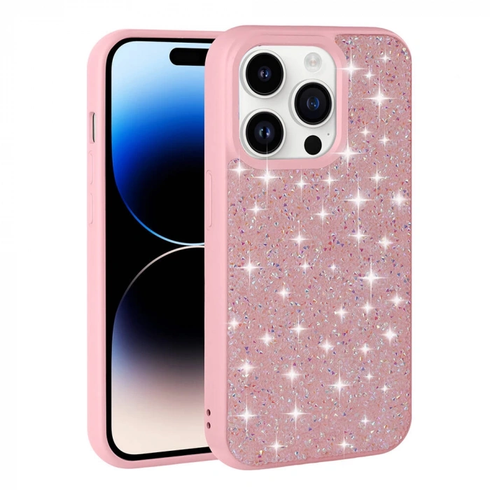 Apple iPhone 14 Pro Max Kılıf Parlak Taşlı Tasarım Zore Pırlanta Kapak