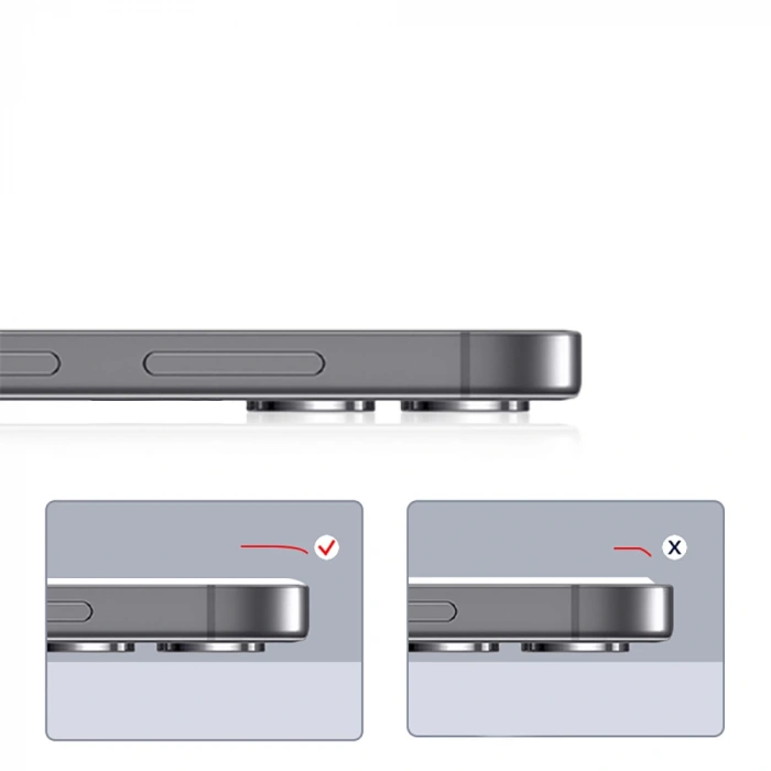 Apple iPhone 14 Zore 3D Oliv HD Temperli Cam Ekran Koruyucu + Kolay Uygulama Aparatı