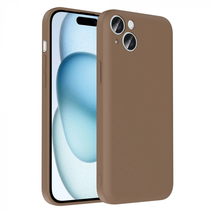 Apple iPhone 15 Kılıf Kamera Korumalı Kartlık Hazneli Zore Vitra Kapak