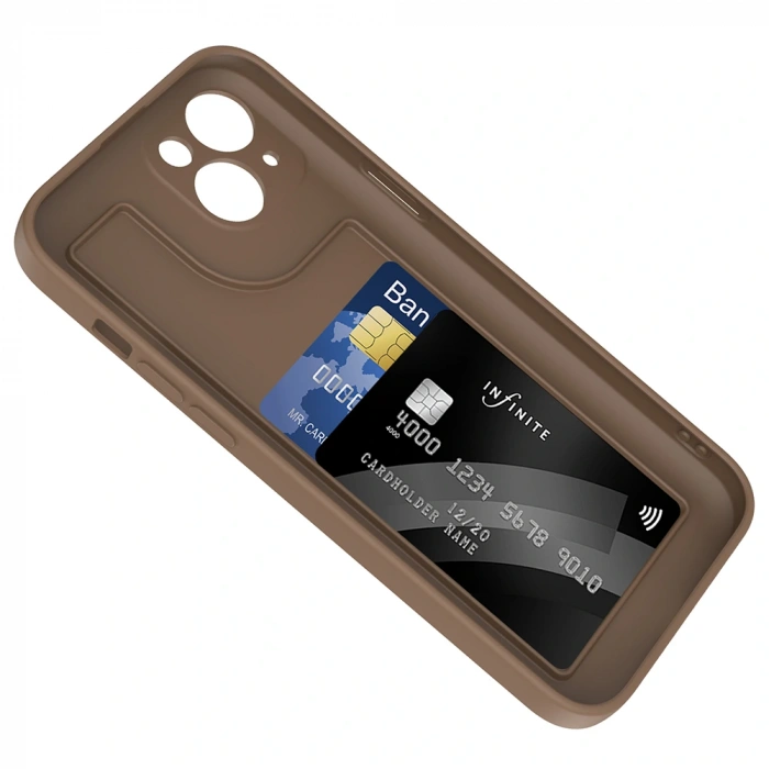 Apple iPhone 15 Kılıf Kamera Korumalı Kartlık Hazneli Zore Vitra Kapak