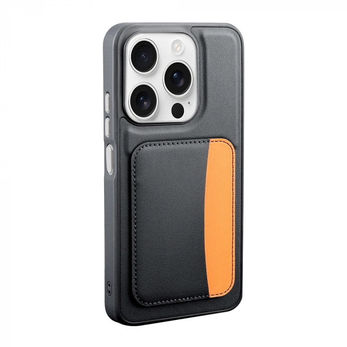 Apple iPhone 15 Kılıf Kartlıklı Zore X-Kart Silikon Kapak