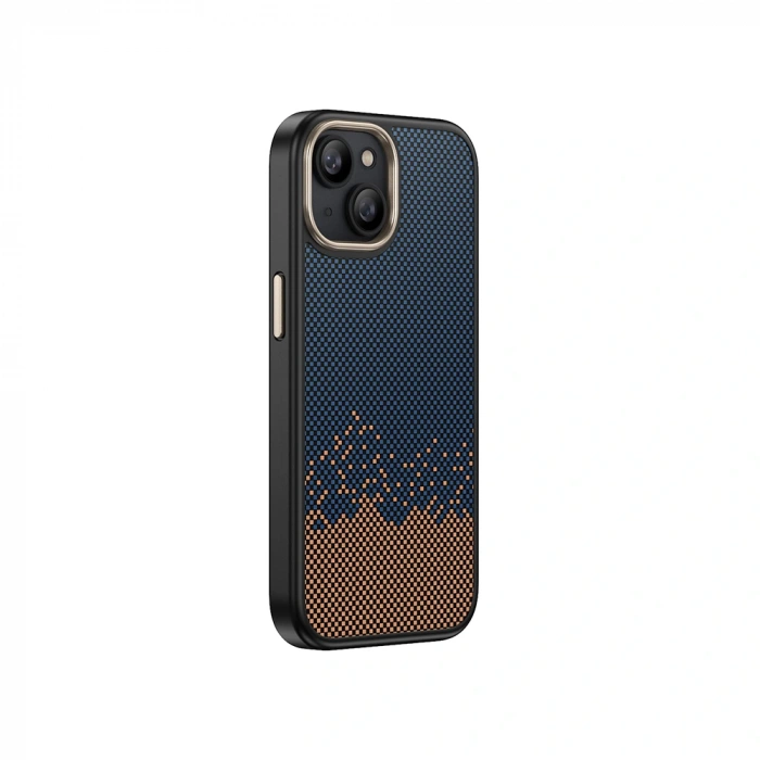 Apple iPhone 15 Kılıf M-safe Şarj Özellikli Karbon Fiber Görünümlü Zore Antina Kapak