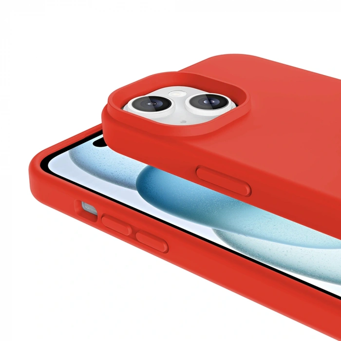 Apple iPhone 15 Kılıf M-safe Şarj Özellikli Sıvı Teknolojili Silinebilir Sert Zore Kivi Kapak