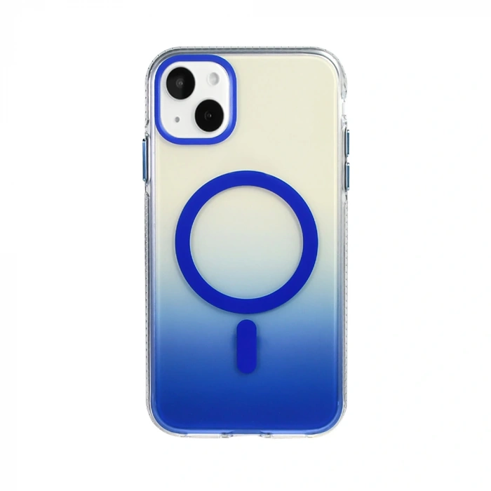 Apple iPhone 15 Kılıf M-safe Şarj Özellikli Transparan Renk Geçişli Zore Toros Kapak