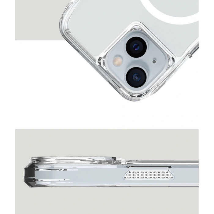 Apple iPhone 15 Kılıf M-safe Şarj Özellikli Airbagli Şeffaf Zore İncek Kapak