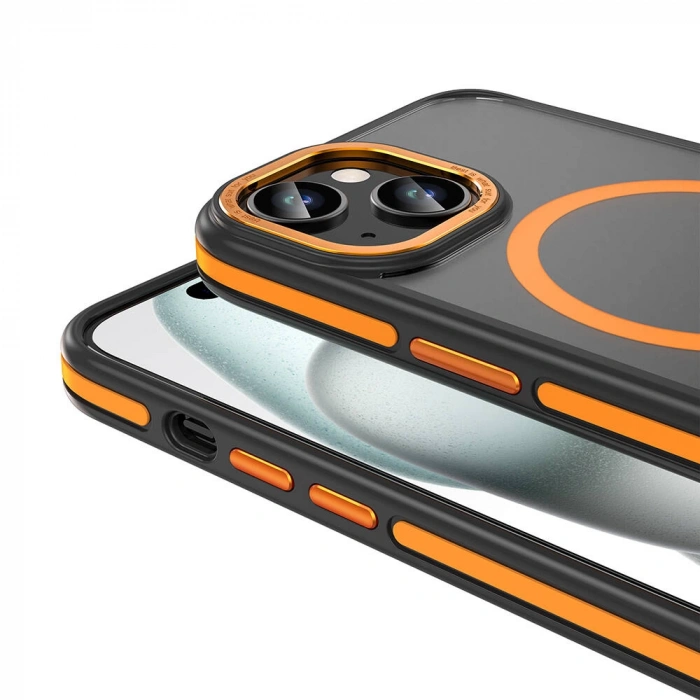 Apple iPhone 15 Kılıf M-safe Şarj Özellikli Mat Görünümlü Zore Ant Kapak