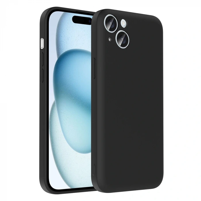 Apple iPhone 15 Plus Kılıf Kamera Korumalı Kartlık Hazneli Zore Vitra Kapak