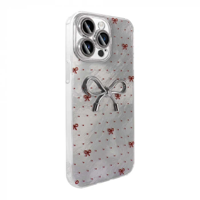 Apple iPhone 15 Pro Kılıf Kamera Korumalı Figürlü Zore Ponti Silikon Kapak