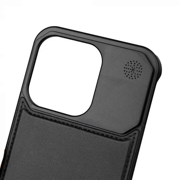 Apple iPhone 15 Pro Kılıf M-safe Şarj Özellikli Mekanizmalı Koku Hazneli Zore Mostar Kapak