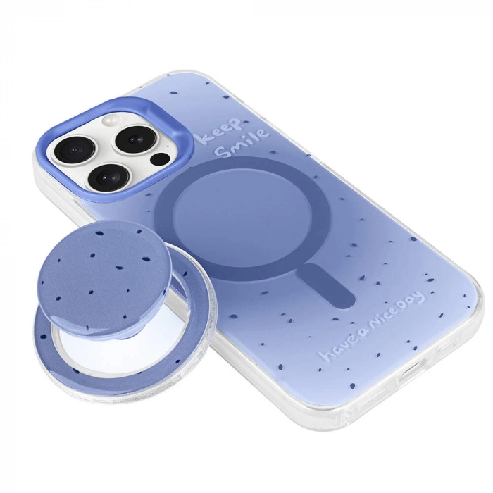 Apple iPhone 15 Pro Kılıf M-safe Şarj Özellikli Tak-Çıkar Pop Soketli Zore Tiktok Kapak