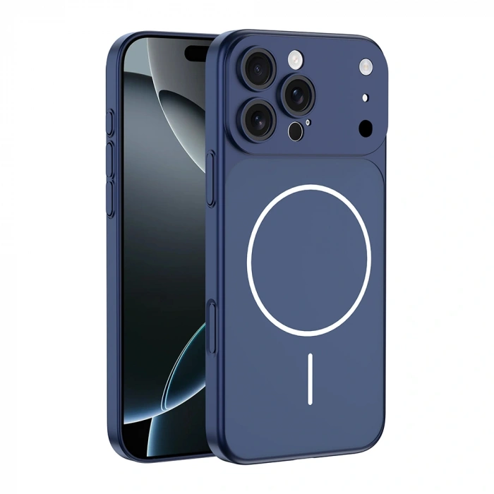 Apple iPhone 15 Pro Kılıf Zore M-Safe Şarj Özellikli Kamera Korumalı Spark Kapak