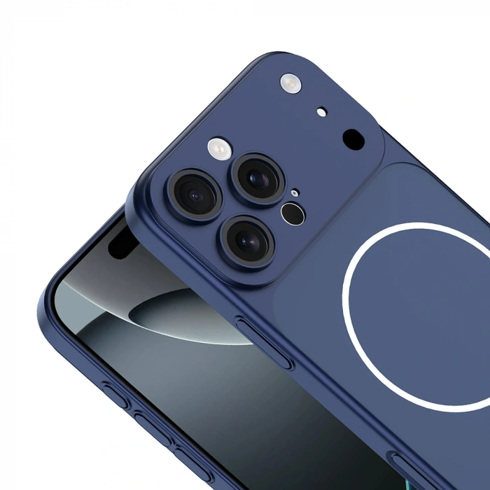 Apple iPhone 15 Pro Kılıf Zore M-Safe Şarj Özellikli Kamera Korumalı Spark Kapak