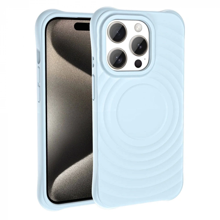 Apple iPhone 15 Pro M-safe Şarj Özellikli Airbagli Mat Görünümlü Zore Hepi Kapak