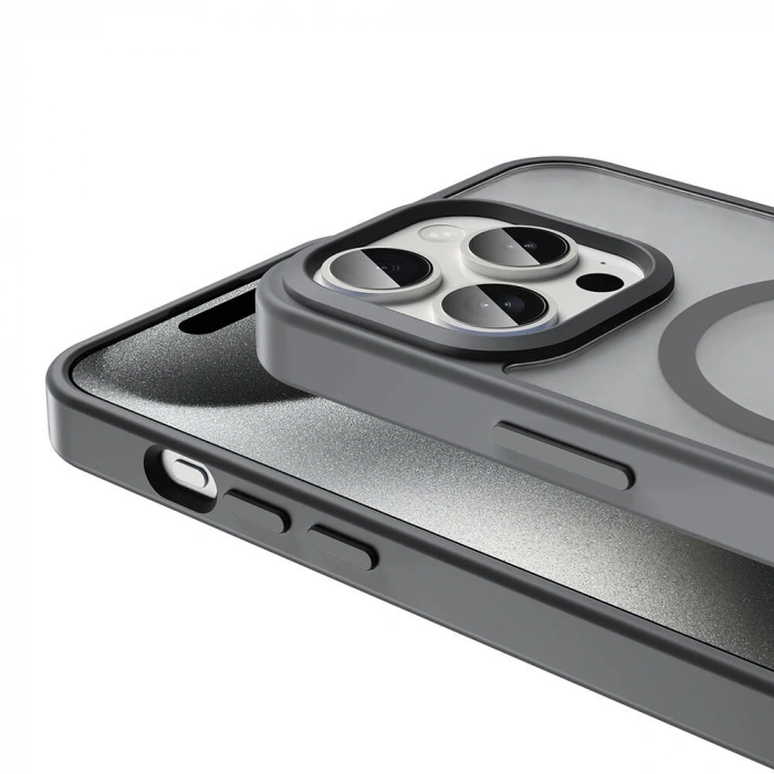 Apple iPhone 15 Pro Max Kılıf M-safe Şarj Özellikli Mat Arka Yüzey Zore Sio Kapak