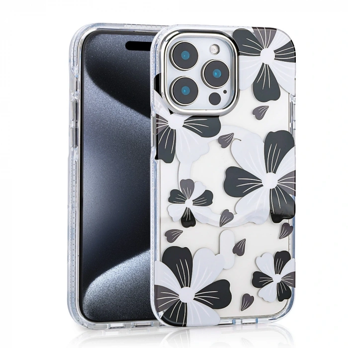 Apple iPhone 15 Pro Max Kılıf M-safe Şarj Özellikli Zore Papat Kapak