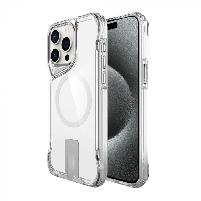 Apple iPhone 15 Pro Max Kılıf M-safe Şarj Özellikli Zore T-Max Standlı Kapak