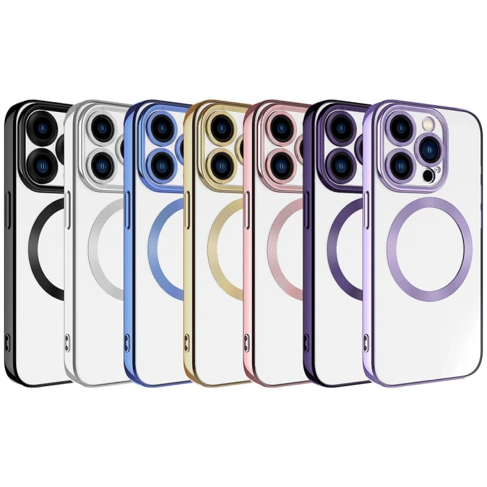 Apple iPhone 15 Pro Max Kılıf M-safe Wireless Şarj Özellikli Zore Setro Silikon