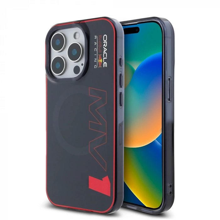 Apple iPhone 15 Pro Max Kılıf Redbull Orjinal Lisanslı M-safe Şarj Özellikli Çift Katmanlı Sert PC Büyük Boy MV Kapak