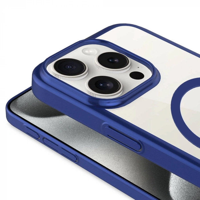 Apple iPhone 15 Pro Max Kılıf Wireless Şarj Özellikli Sert PC Zore Mat Riksos M-safe Kapak