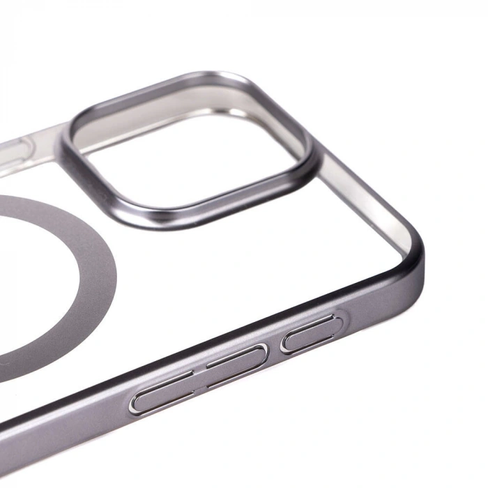 Apple iPhone 15 Pro Max Kılıf Wireless Şarj Özellikli Sert PC Zore Mat Riksos M-safe Kapak