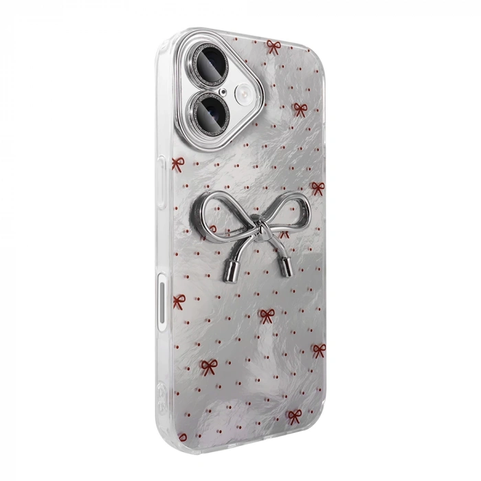 Apple iPhone 16 Kılıf Kamera Korumalı Figürlü Zore Ponti Silikon Kapak